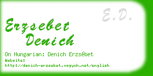 erzsebet denich business card